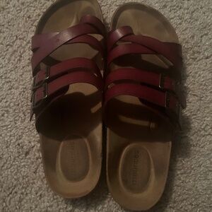 Maurice’s cognac sandals